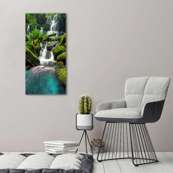 Canvas wall art Waterfall in the jungle