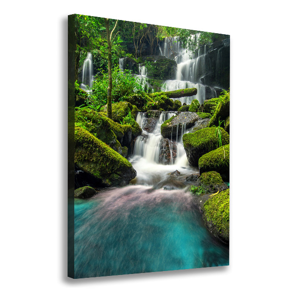 Canvas wall art Waterfall in the jungle