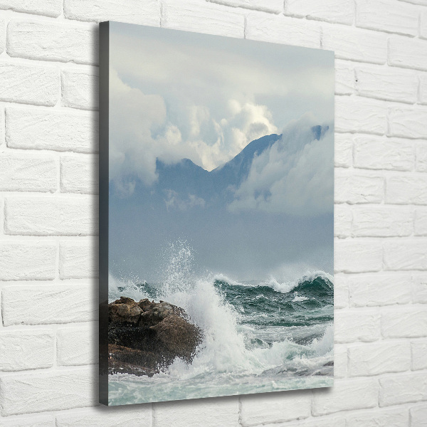 Canvas wall art Rough sea