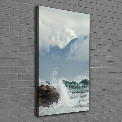 Canvas wall art Rough sea