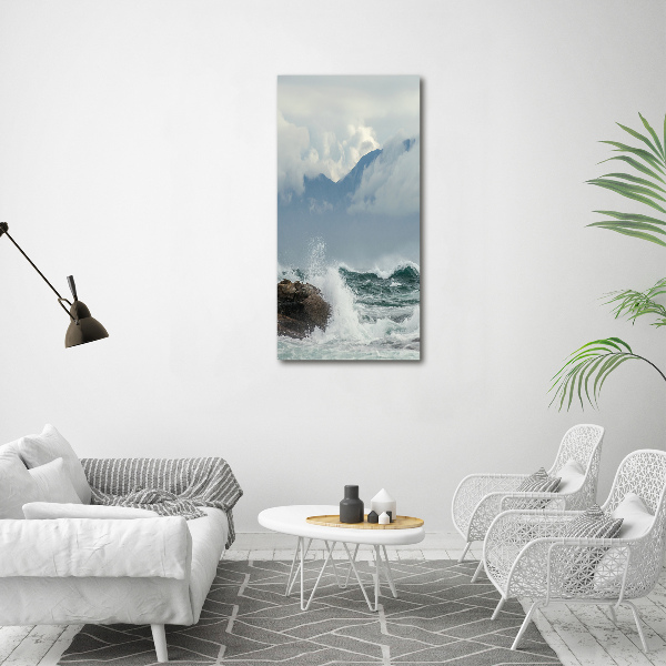 Canvas wall art Rough sea