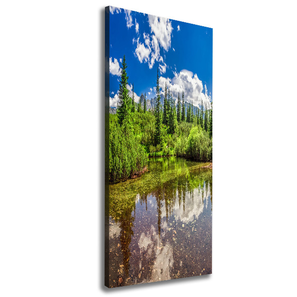 Large canvas wall art Lake in the mountains