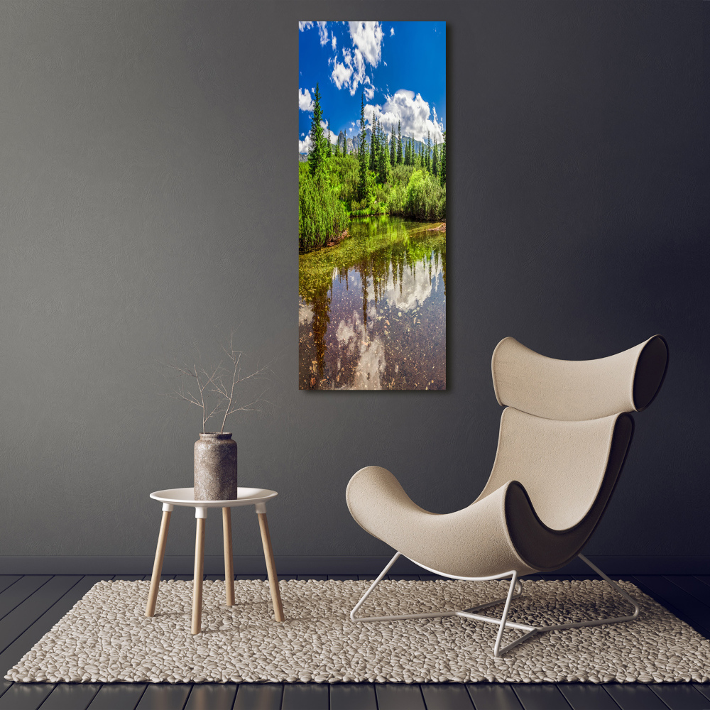 Large canvas wall art Lake in the mountains