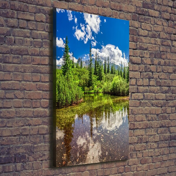 Large canvas wall art Lake in the mountains