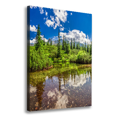 Large canvas wall art Lake in the mountains