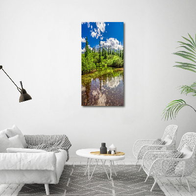 Large canvas wall art Lake in the mountains