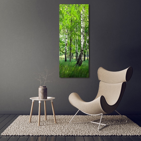 Canvas wall art Birch forest