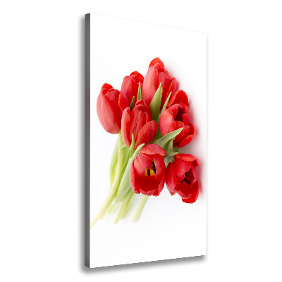 Canvas wall art Red tulips