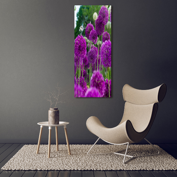 Canvas wall art Garlic flowers