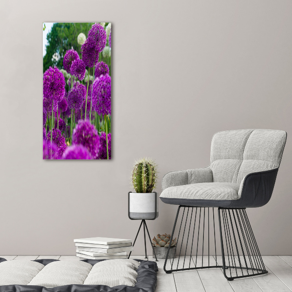 Canvas wall art Garlic flowers