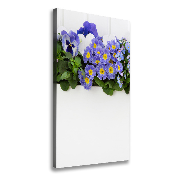 Wall art canvas large Purple flowers