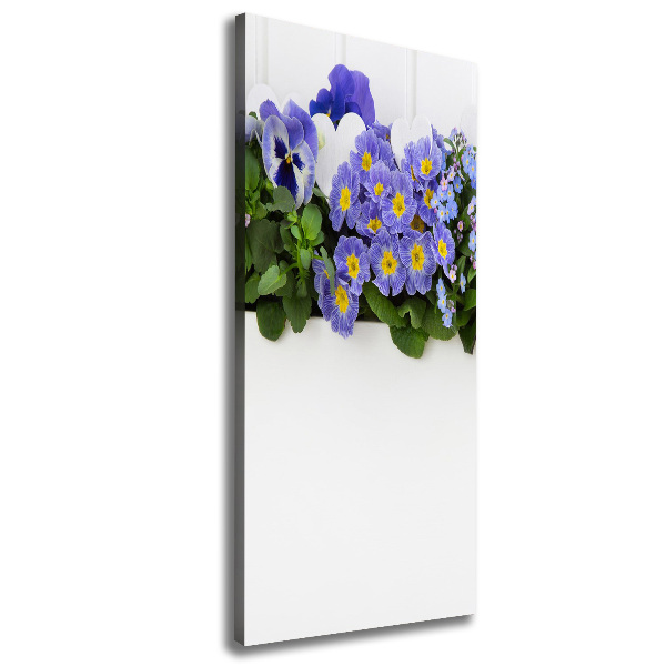 Wall art canvas large Purple flowers