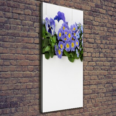 Wall art canvas large Purple flowers