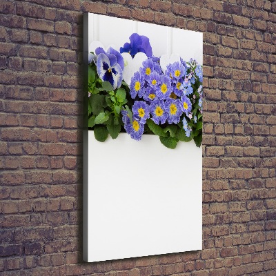 Wall art canvas large Purple flowers