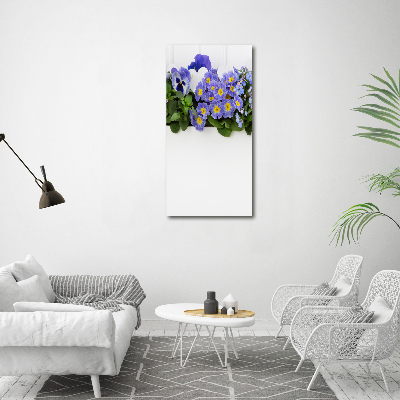 Wall art canvas large Purple flowers