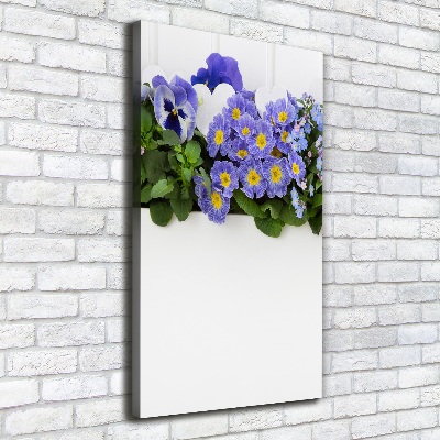 Wall art canvas large Purple flowers