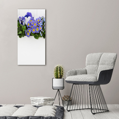 Wall art canvas large Purple flowers