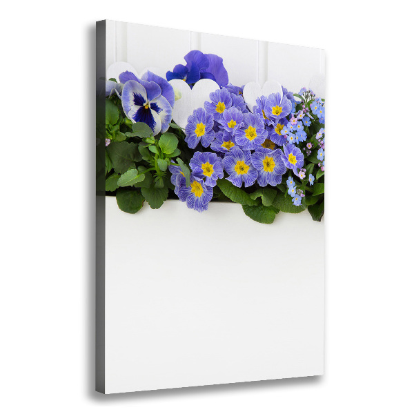 Wall art canvas large Purple flowers