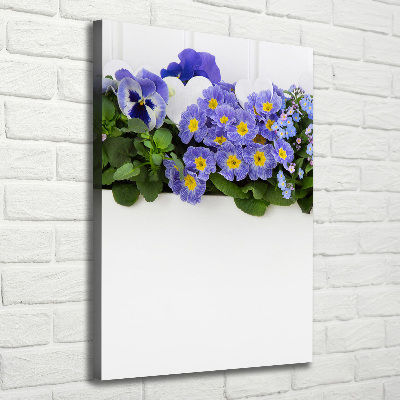 Wall art canvas large Purple flowers