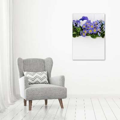 Wall art canvas large Purple flowers