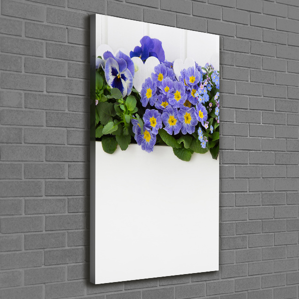 Wall art canvas large Purple flowers