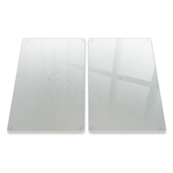 Glass worktop protector with a double semi‑transparent finish