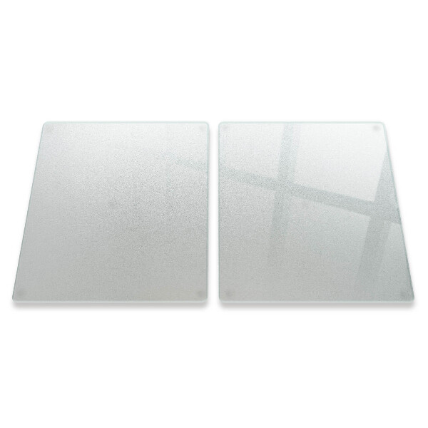 Glass worktop protector with a double semi‑transparent finish