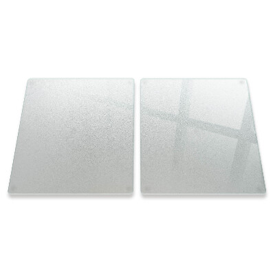 Glass worktop protector with a double semi‑transparent finish