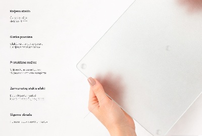 Glass worktop protector with a double semi‑transparent finish