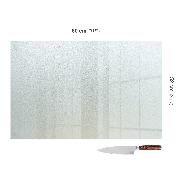 Worktop cover in a rectangular semi-transparent design