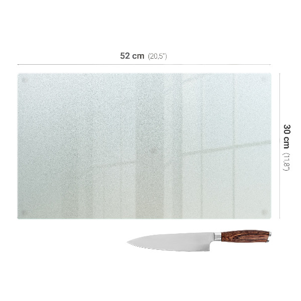 Worktop cover in a rectangular semi-transparent design