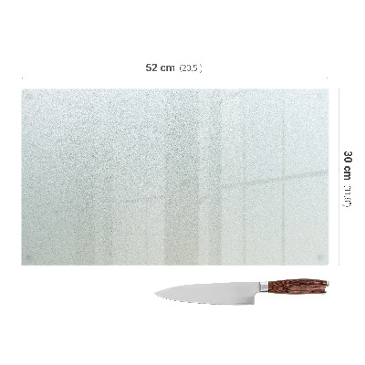 Worktop cover in a rectangular semi-transparent design