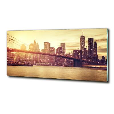 Glass wall art large Manhattan new york