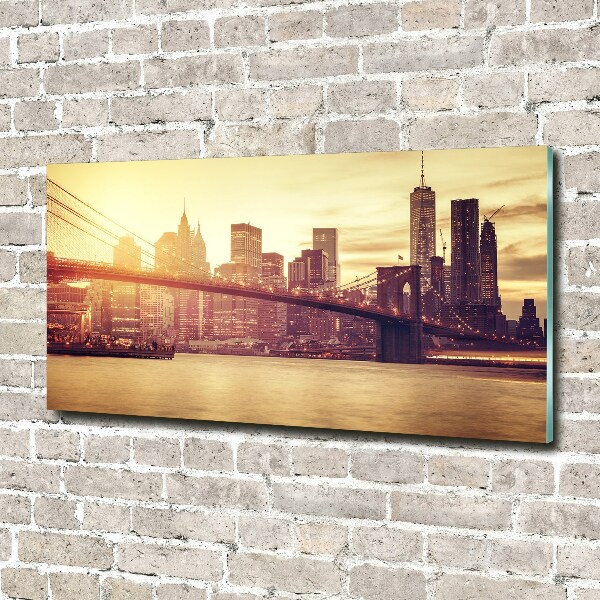 Glass wall art large Manhattan new york