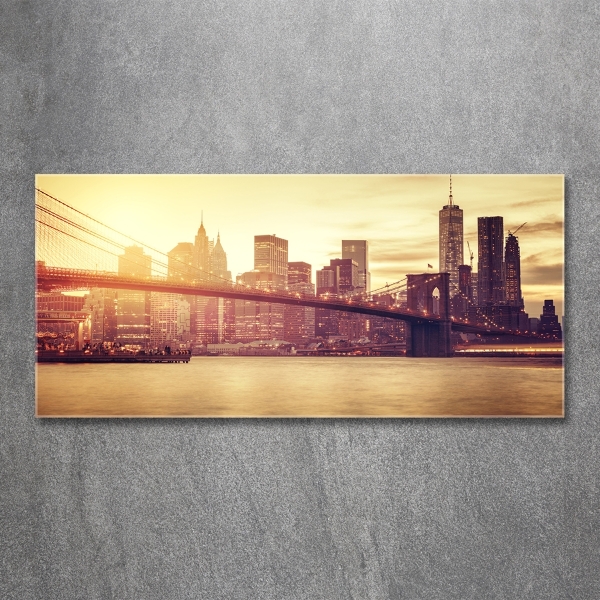 Glass wall art large Manhattan new york