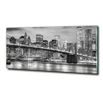 Glass wall art large Manhattan new york