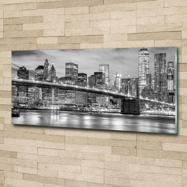 Glass wall art large Manhattan new york