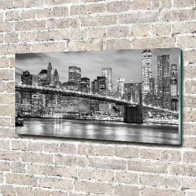 Glass wall art large Manhattan new york