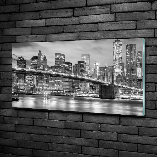 Glass wall art large Manhattan new york