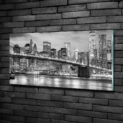 Glass wall art large Manhattan new york