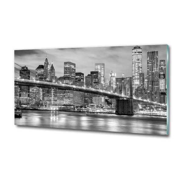 Glass wall art large Manhattan new york