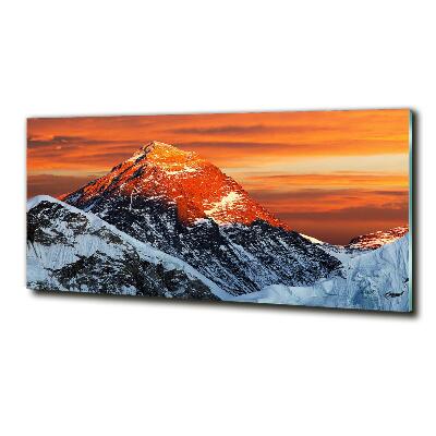 Glass art picture Everest peak