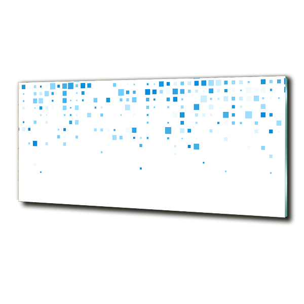 Wall art on glass Blue squares