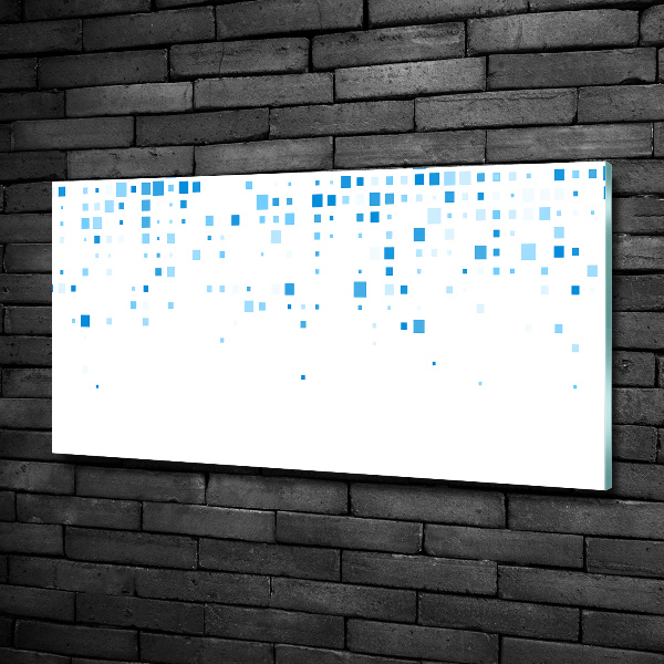 Wall art on glass Blue squares