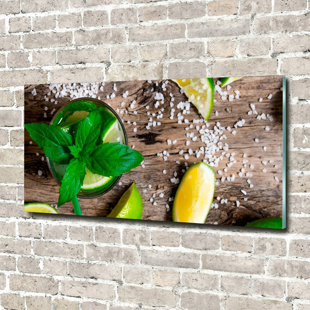 Printed glass wall art Mojito