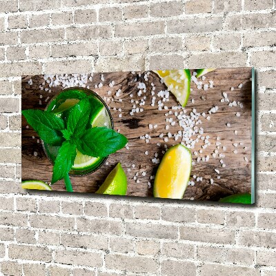 Printed glass wall art Mojito