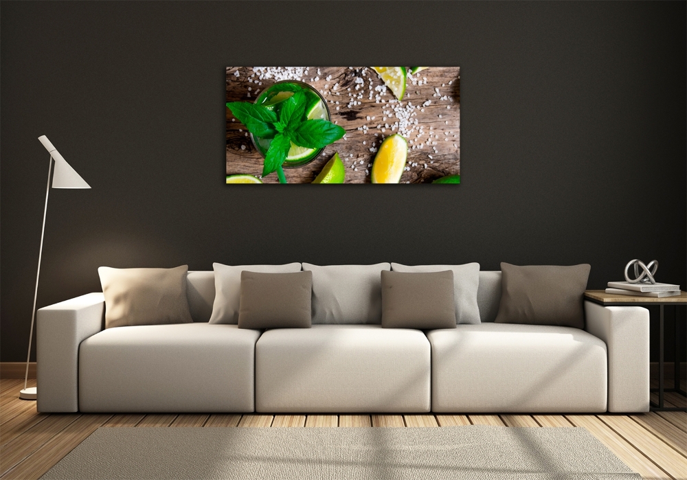 Printed glass wall art Mojito