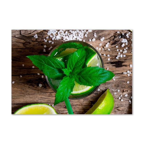 Printed glass wall art Mojito