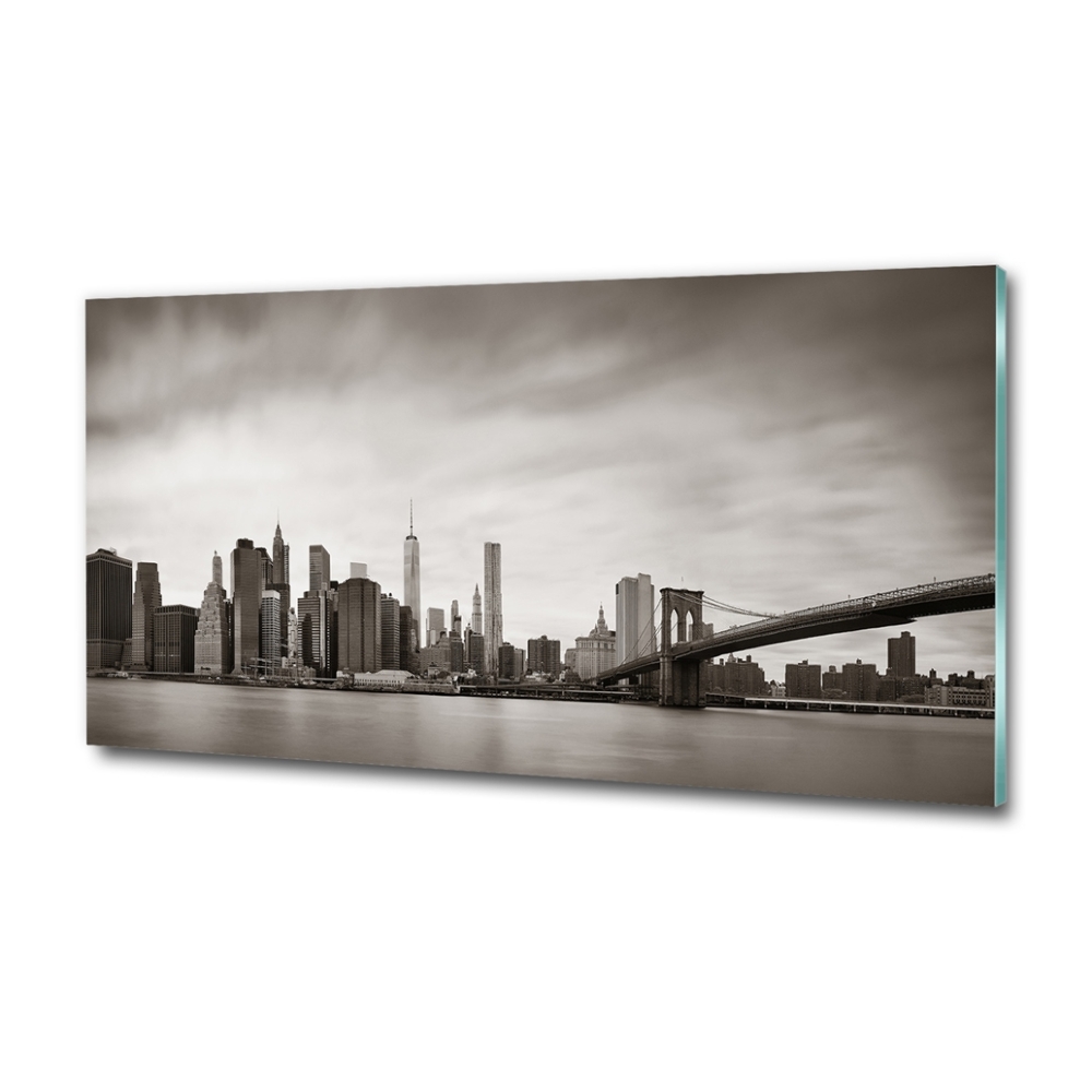 Glass wall art large Manhattan new york