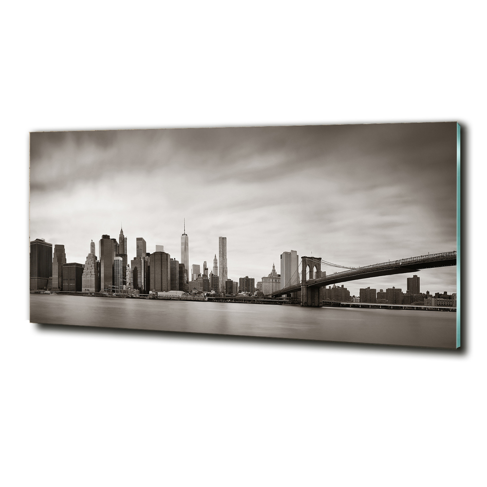 Glass wall art large Manhattan new york